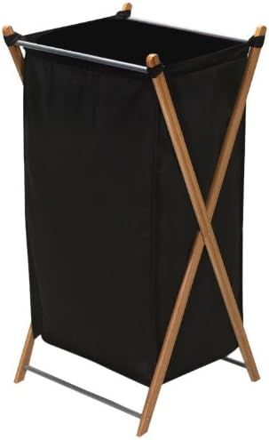 Household Essentials 6540-1 Collapsible Bamboo X-Frame Laundry Hamper | Bamboo Frame with Black C... | Amazon (US)