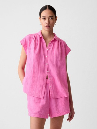 Crinkle Gauze Shirt | Gap (US)