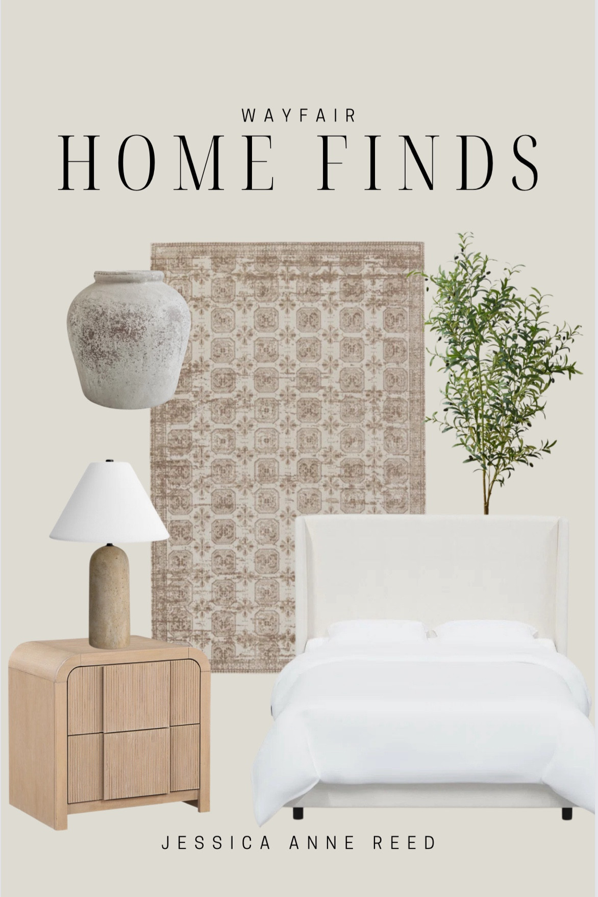 Wayfair organic modern home finds! 

@wayfair #wayfair #wayfairpartner

Upholstered bed, linen bed, fluted nightstand, neutral rug, ceramic vase, home decor, faux olive tree, bedroom furniture, white oak nightstand, ceramic table lamp, neutral table lampp

#LTKHome #LTKStyleTip
