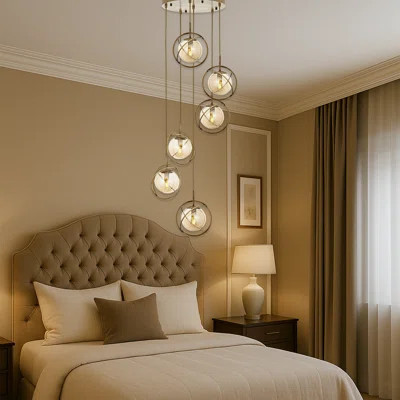 Metal Body Glass Cap Vintage Ring Cluster Pendant | Wayfair North America