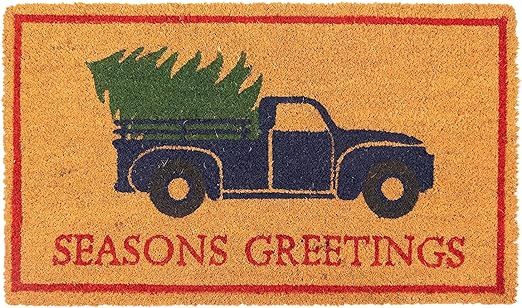 Avera Products Christmas Doormat - Festive Decorations - Natural Coir Fiber Doormat - 17" x 29" C... | Amazon (US)