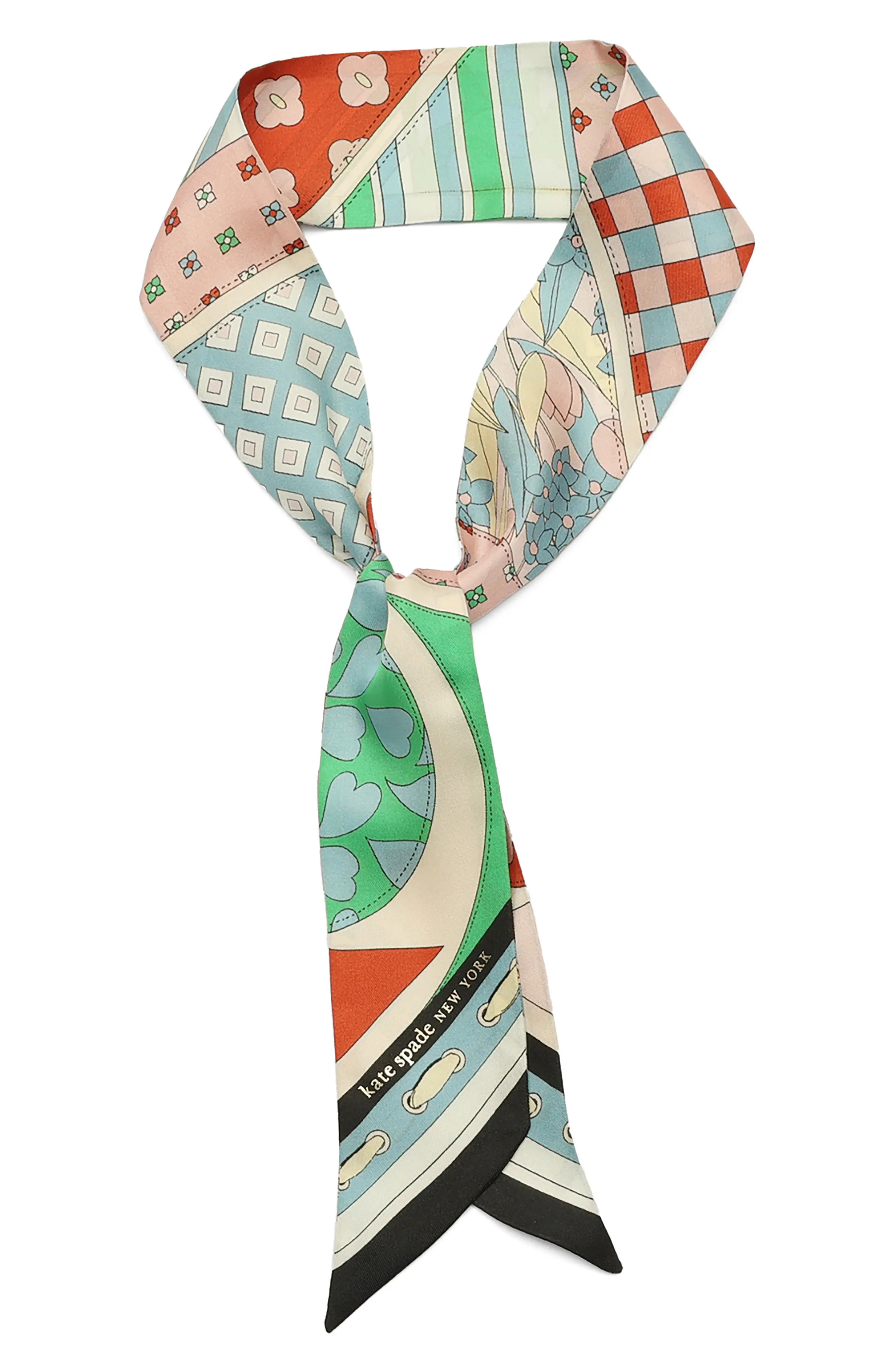 Kate Spade New York repatched silk skinny scarf (Women) | Nordstrom | Nordstrom