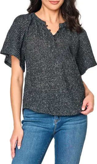 The Jordan Open Stitch Flutter Sleeve Sweater | Nordstrom