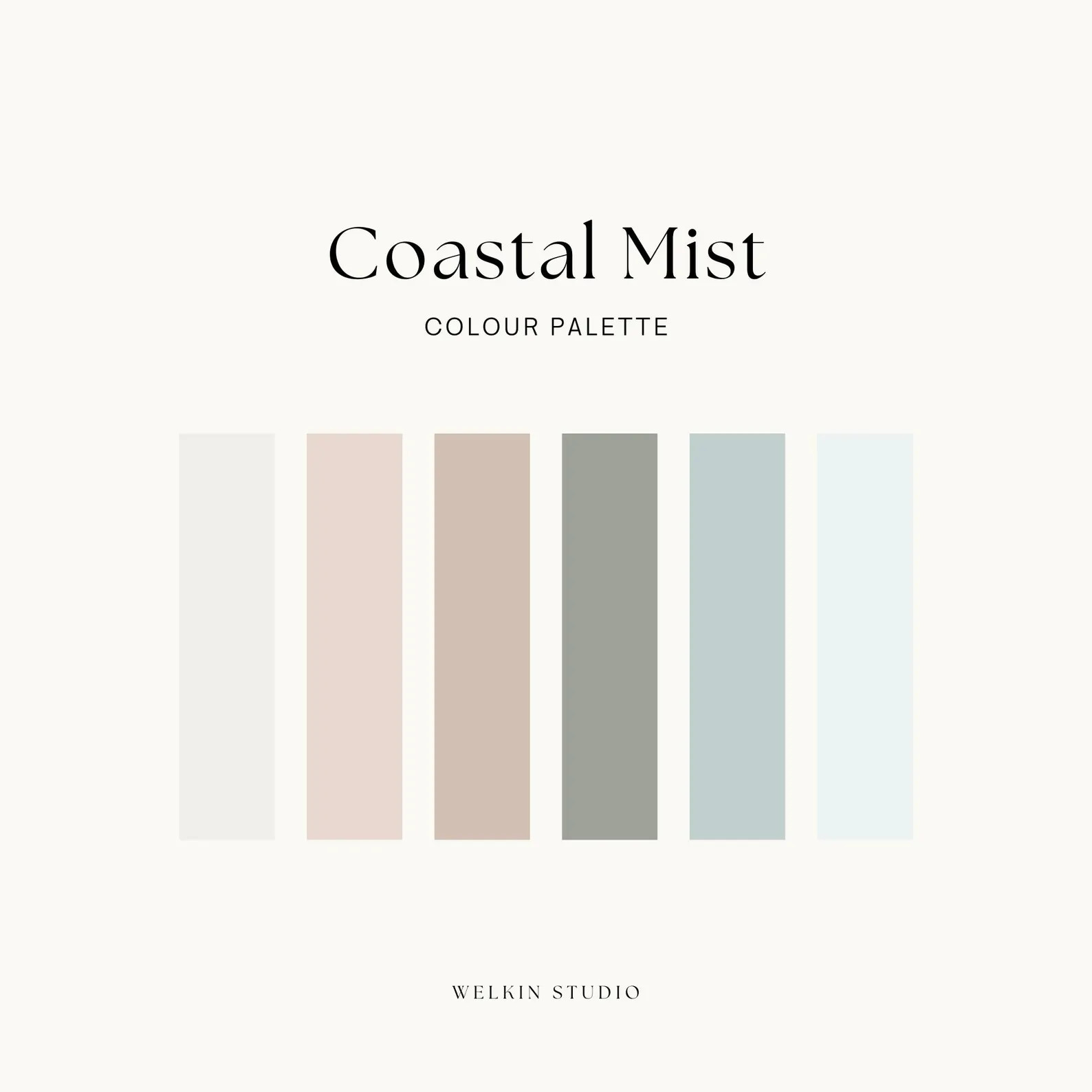 Coastal Mist Brand Colour Palette, Brand Identity HEX Colours, Business Design Palette, Brand Col... | Etsy (Global)