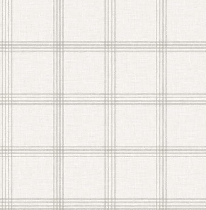 Chesapeake 3115-24478 Twain Plaid Wallpaper, Dove | Amazon (US)