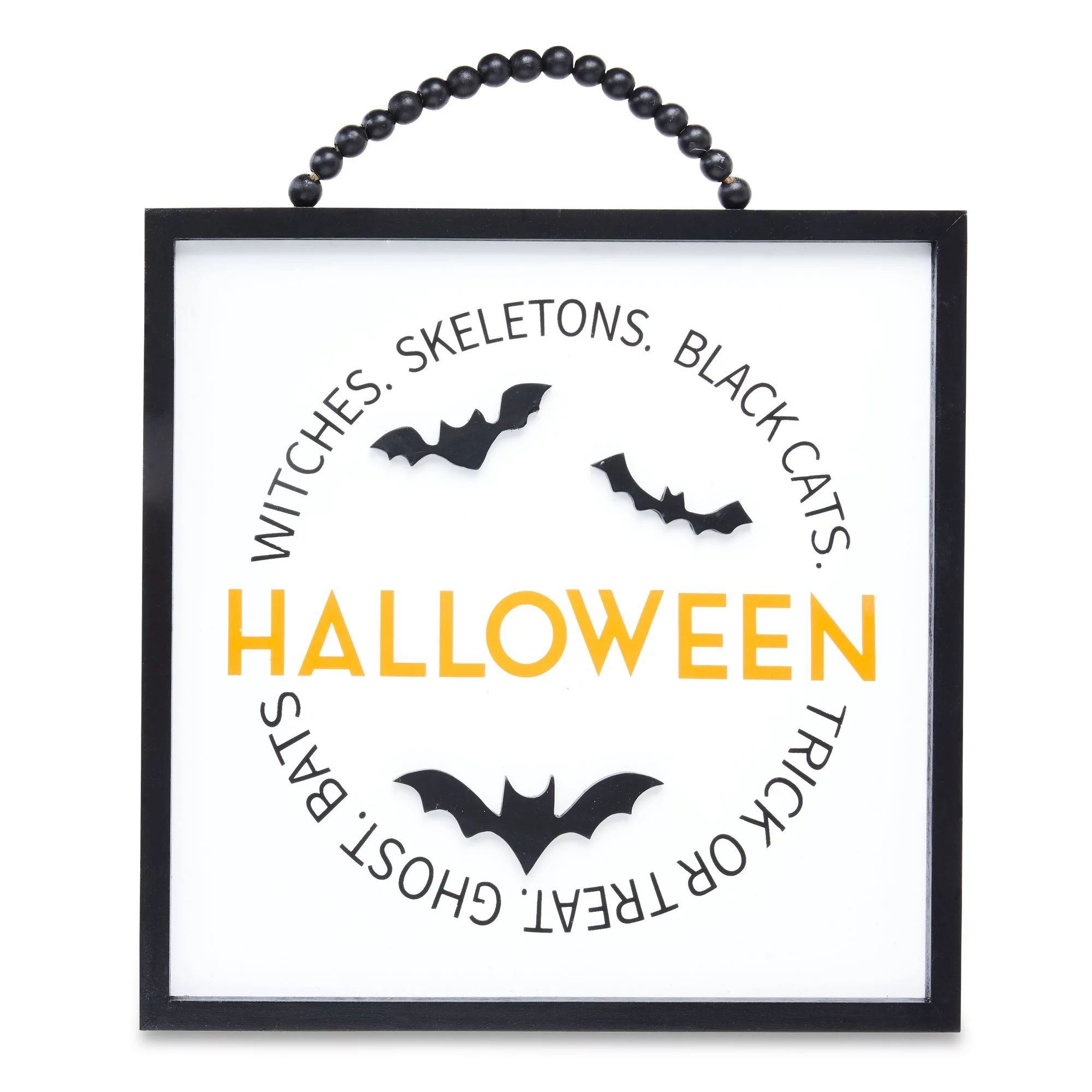 Halloween Spooky Bats Hanging Sign, 15.9 in, Way To Celebrate | Walmart (US)