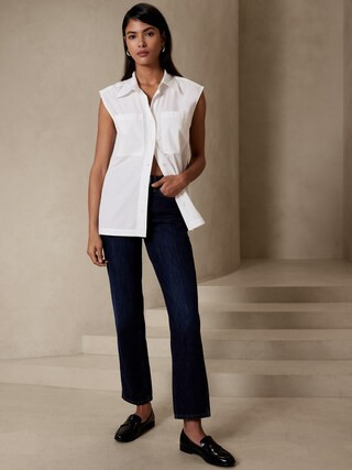 Long Button-Down Shirt | Banana Republic Factory