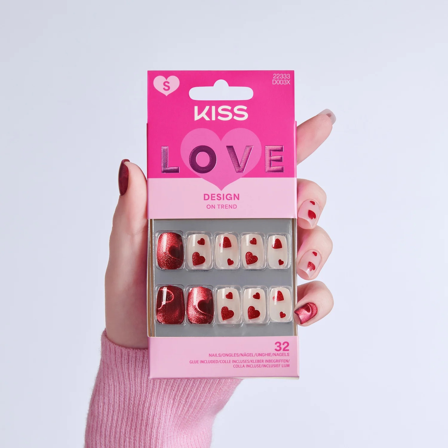 KISS LOVE Design Press On Glue Nails - Hues of Love | KISS, imPRESS, JOAH