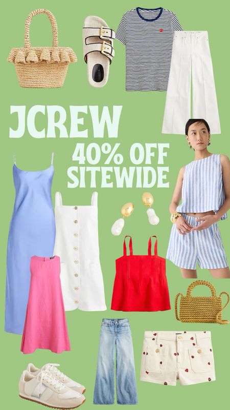 Jcrew summer sale ! 40% off site-wide plus 60% off sale styles with code SUMMER 

#LTKSeasonal #LTKFindsUnder100 #LTKSaleAlert