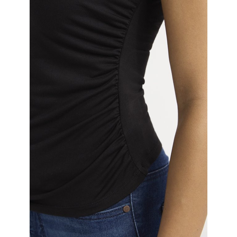 Sofia Jeans Women's and Women's Plus Ruched Side Tee with Short Sleeves, XS-4X | Walmart (US)