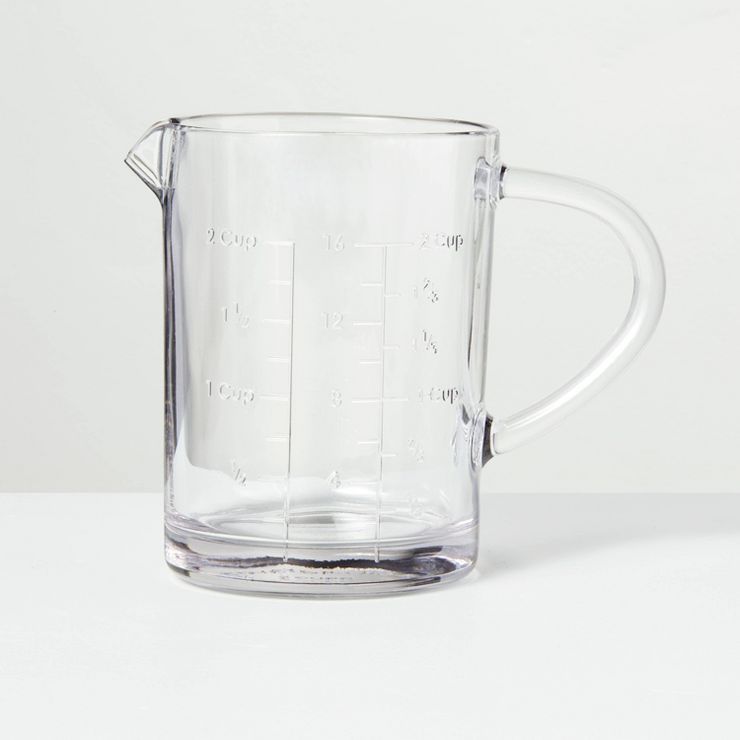16oz Embossed Glass Measuring Cup - Clear - Hearth & Hand™ with Magnolia | Target