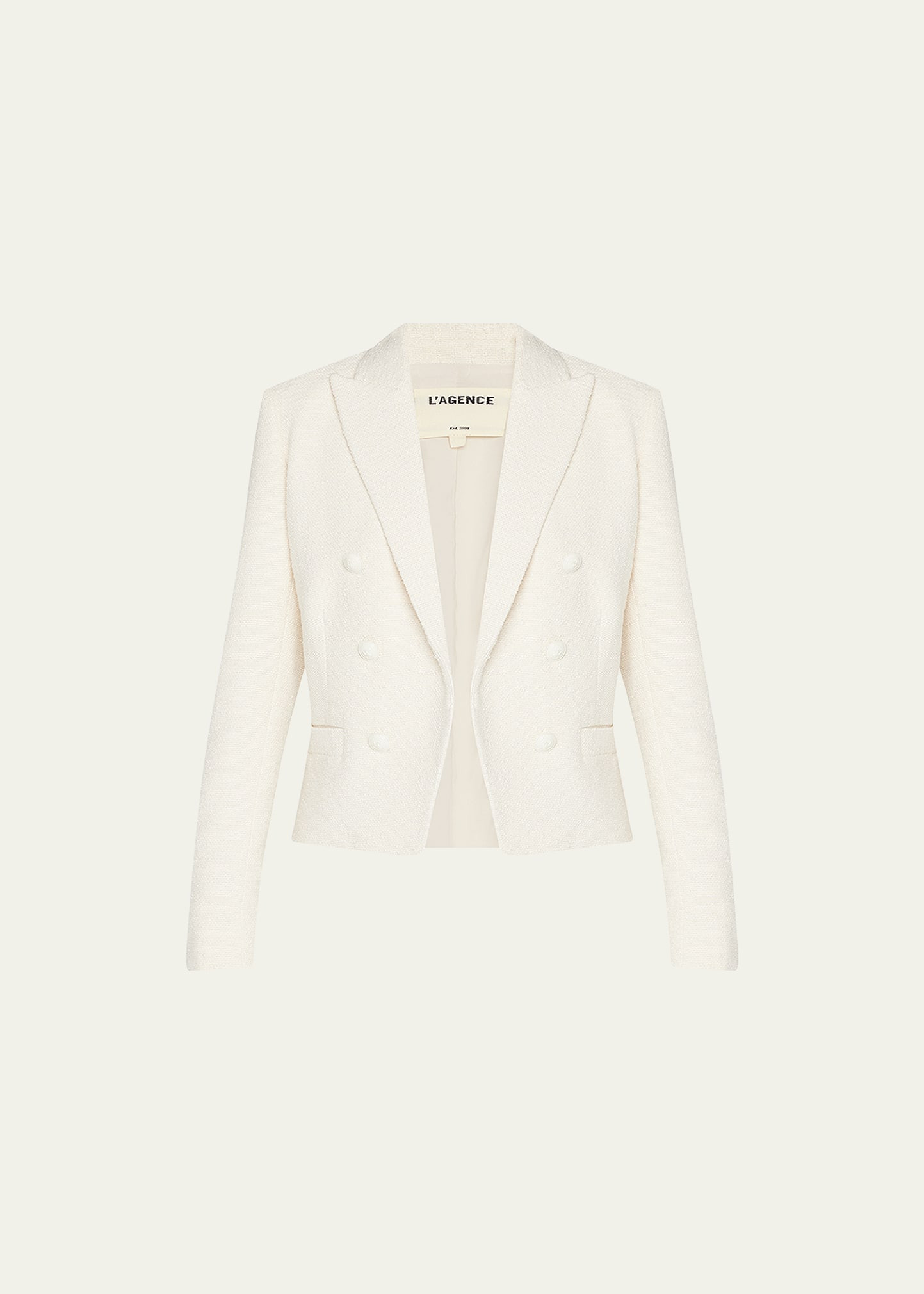 L'Agence Brooke Double-Breasted Crop Blazer | Bergdorf Goodman