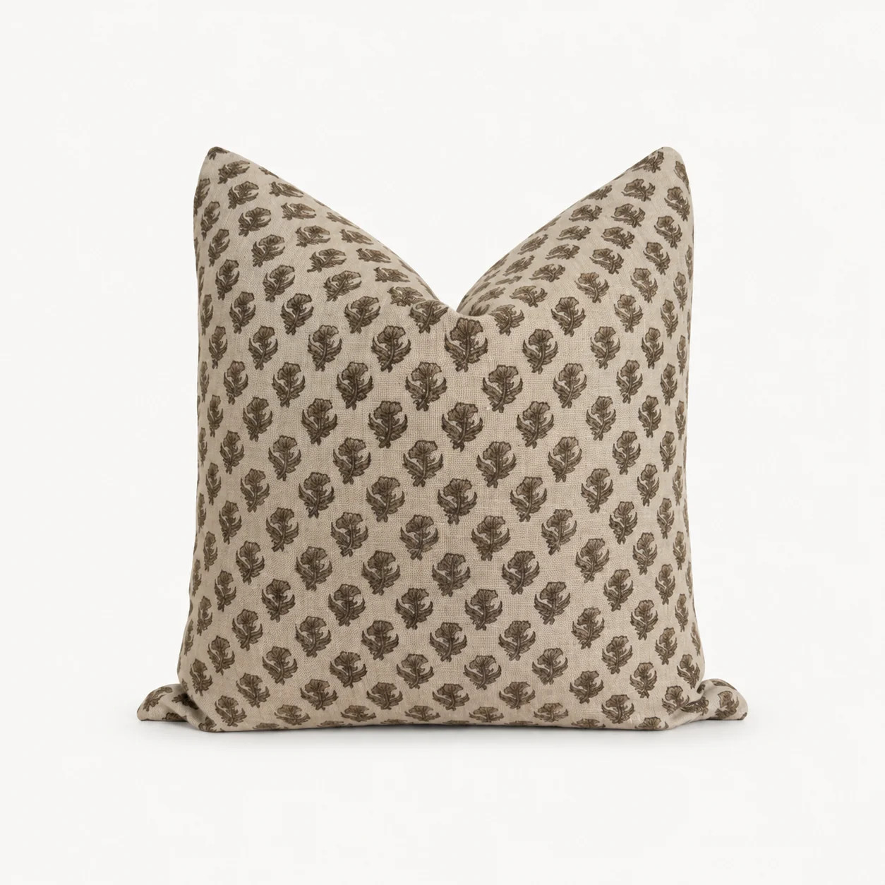 Nash Pillow Cover | Small Nutmeg Block Print | Danielle Oakey Interiors INC