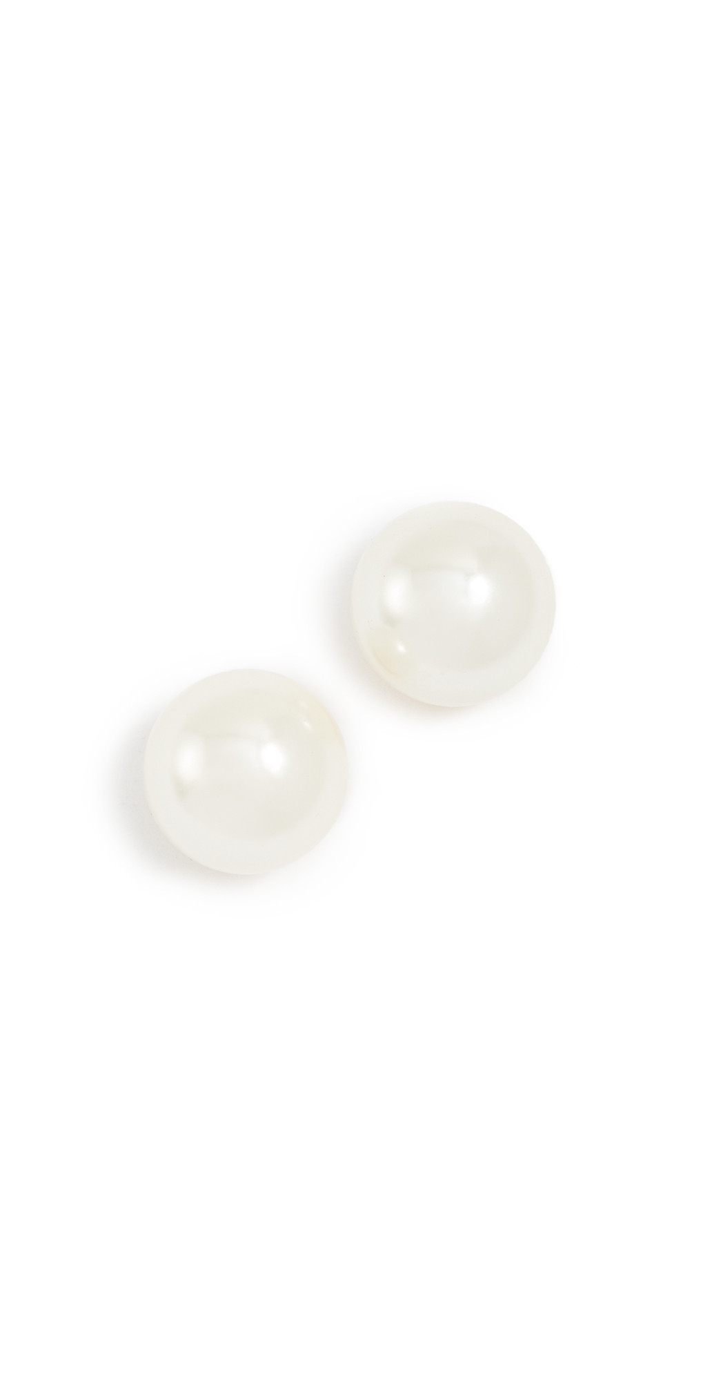 Kenneth Jay Lane Large Glass Pearl Post Earrings | Shopbop