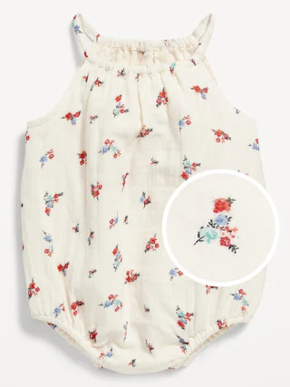 Sleeveless Double-Weave One-Piece Romper for Baby | Old Navy (US)