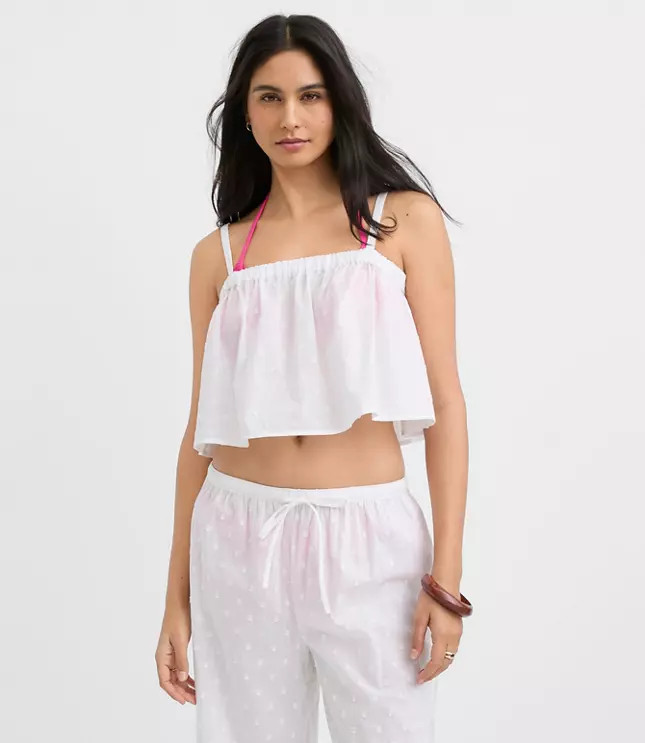 LOFT Beach Clip Dot Tank Top | LOFT