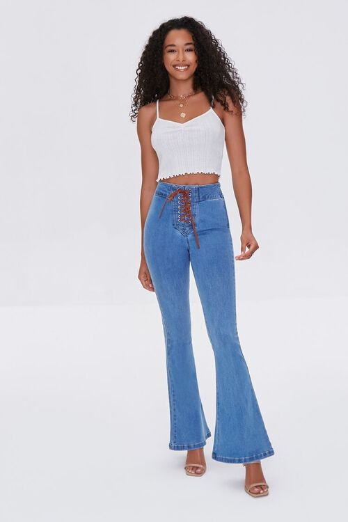 Lace-Up Flare Jeans | Forever 21 | Forever 21 (US)