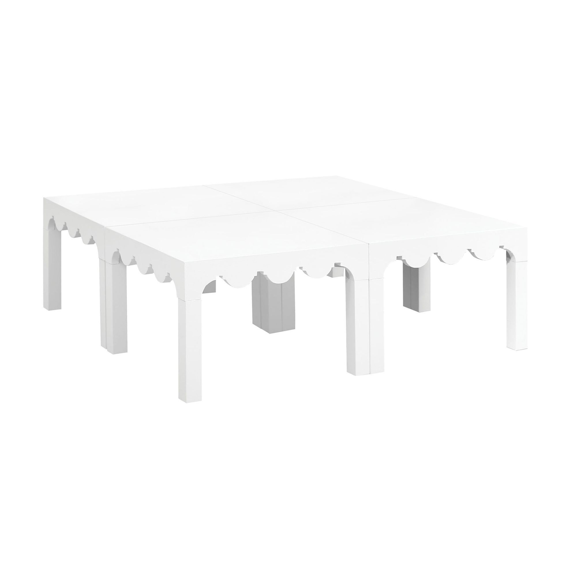 Set of 4 White Transitional Hand-Painted Square Cocktail Tables 24" | Walmart (US)
