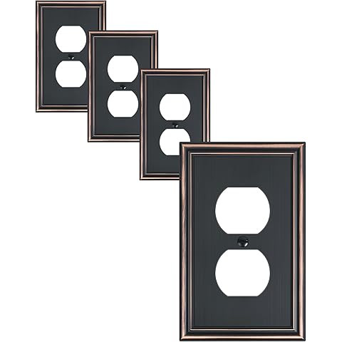 Amerelle 68DDB Manhattan Wallplate, 1 Duplex, Aged Bronze | Amazon (US)