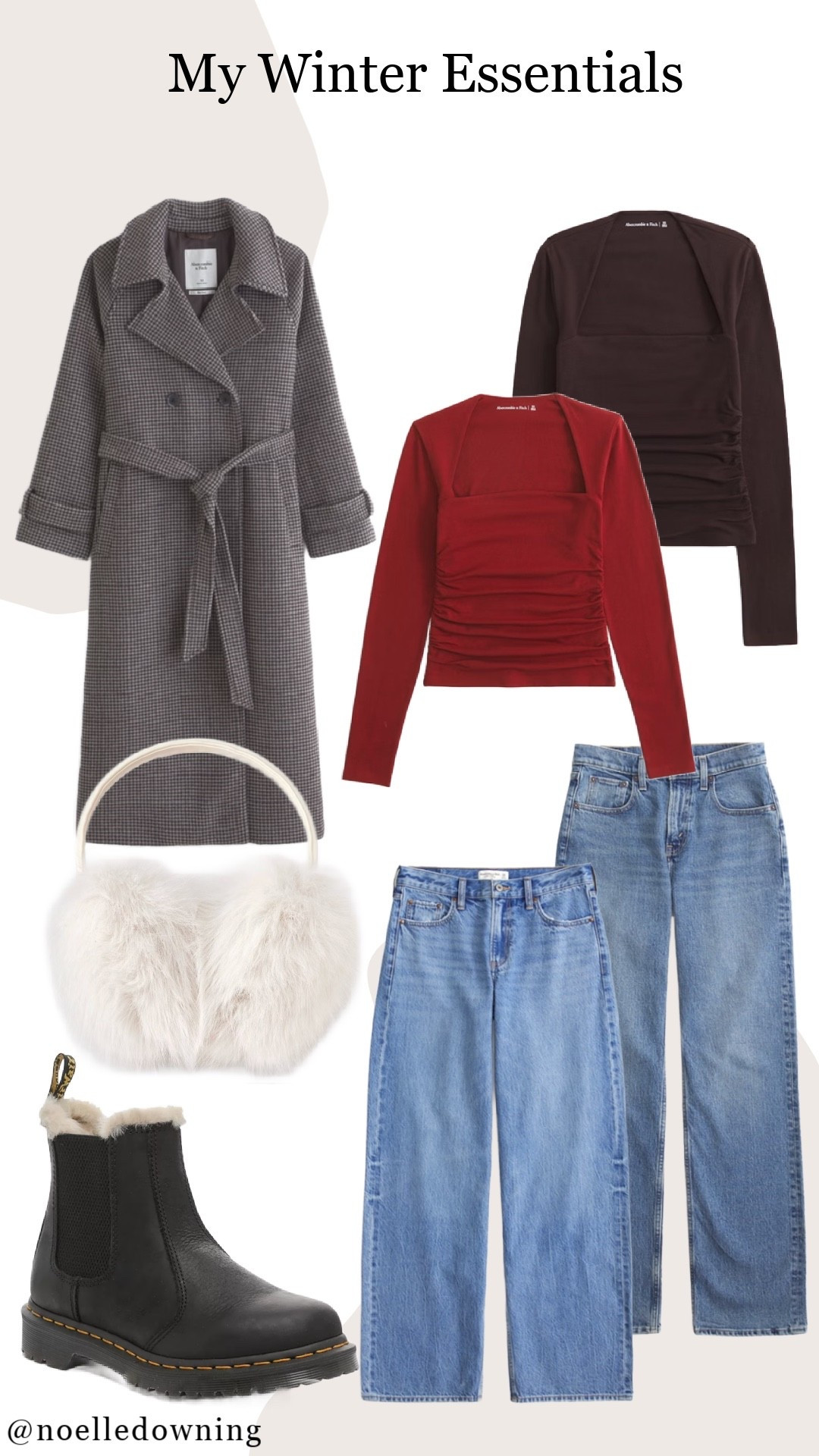 Winter basics

Wool trench coat, long sleeve Ava top, Abercrombie high rise jeans, wide leg jeans, ear muffs, shearling doc martens

#LTKMidsize #LTKGiftGuide #LTKHoliday