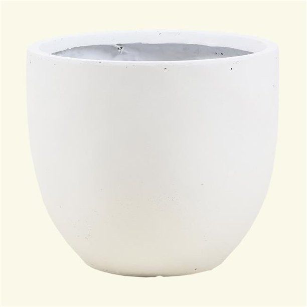 Luxen Home Round White Planter (Medium) | Walmart (US)