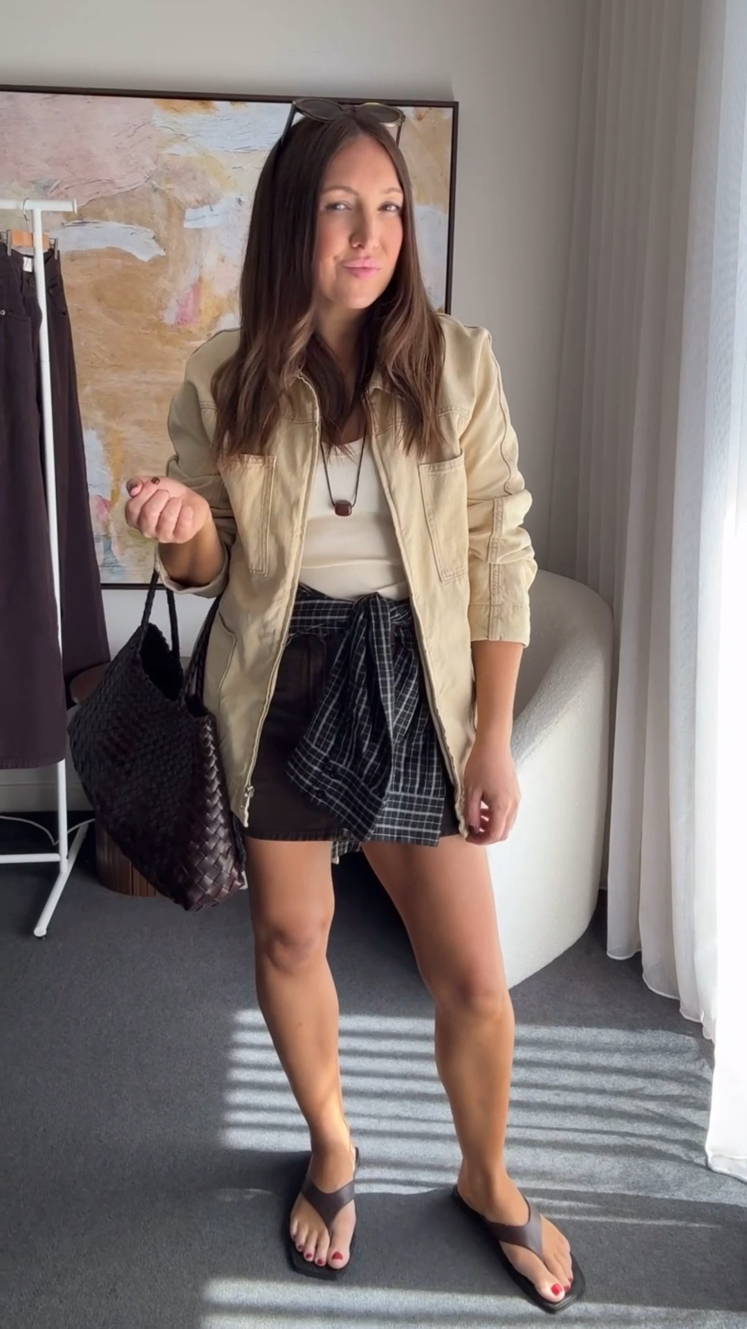 OOTD 
Schools back!
 
Tank: Dissh
Skirt: Witchery
Shirt: Glassons
Jacket: & Other Stories 
Thongs: Alias Mae
Sunnies: YSL
Bag: Dragon Diffusion 
Necklace: Nuri Studios 

#LTKsummer #LTKaustralia #LTKFashionMonth