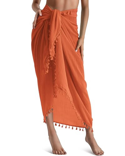 Eicolorte Sarong Cover Up Womens Beach Cover Up Bikini Bathing Suit Swimsuit Swimwear Coverup Sar... | Amazon (US)