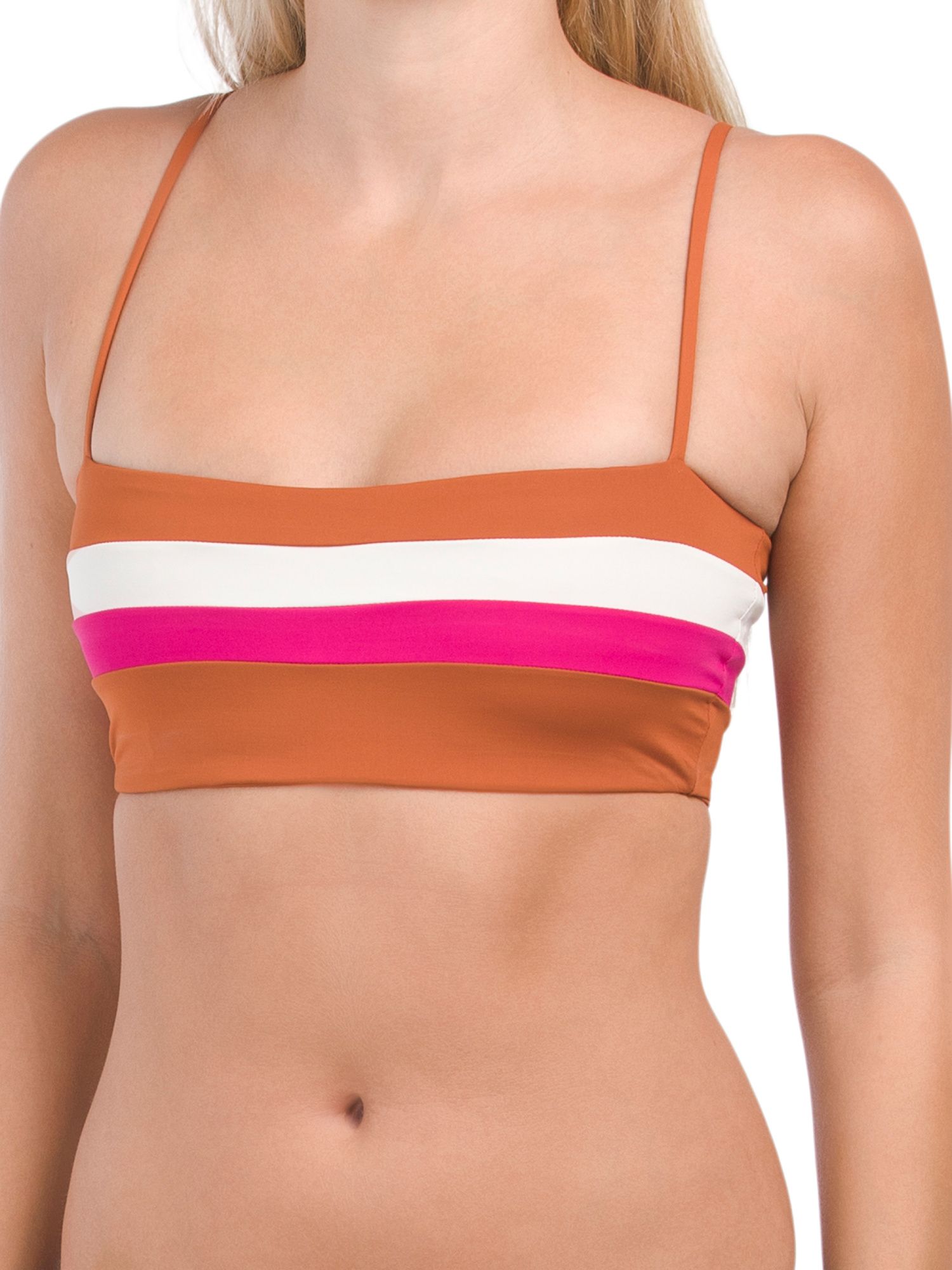 Made In Usa Rebel Stripe Swim Top | Marshalls