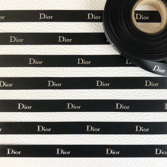 Dior Ribbon - Black Satin - 100% Authentic Designer Ribbon - Gifts | Bows | Crafts - 16mm Width | Etsy (US)