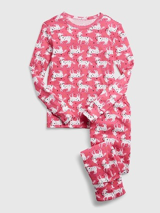 Kids 100% Organic Cotton Unicorn Print PJ Set | Gap (US)