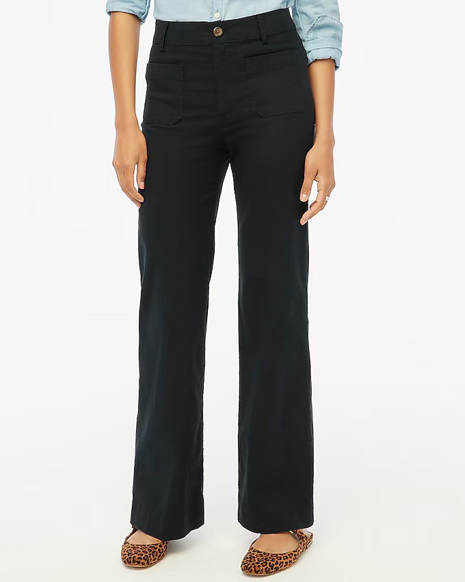 Lizzie high-rise patch-pocket wide-leg pant | J.Crew Factory
