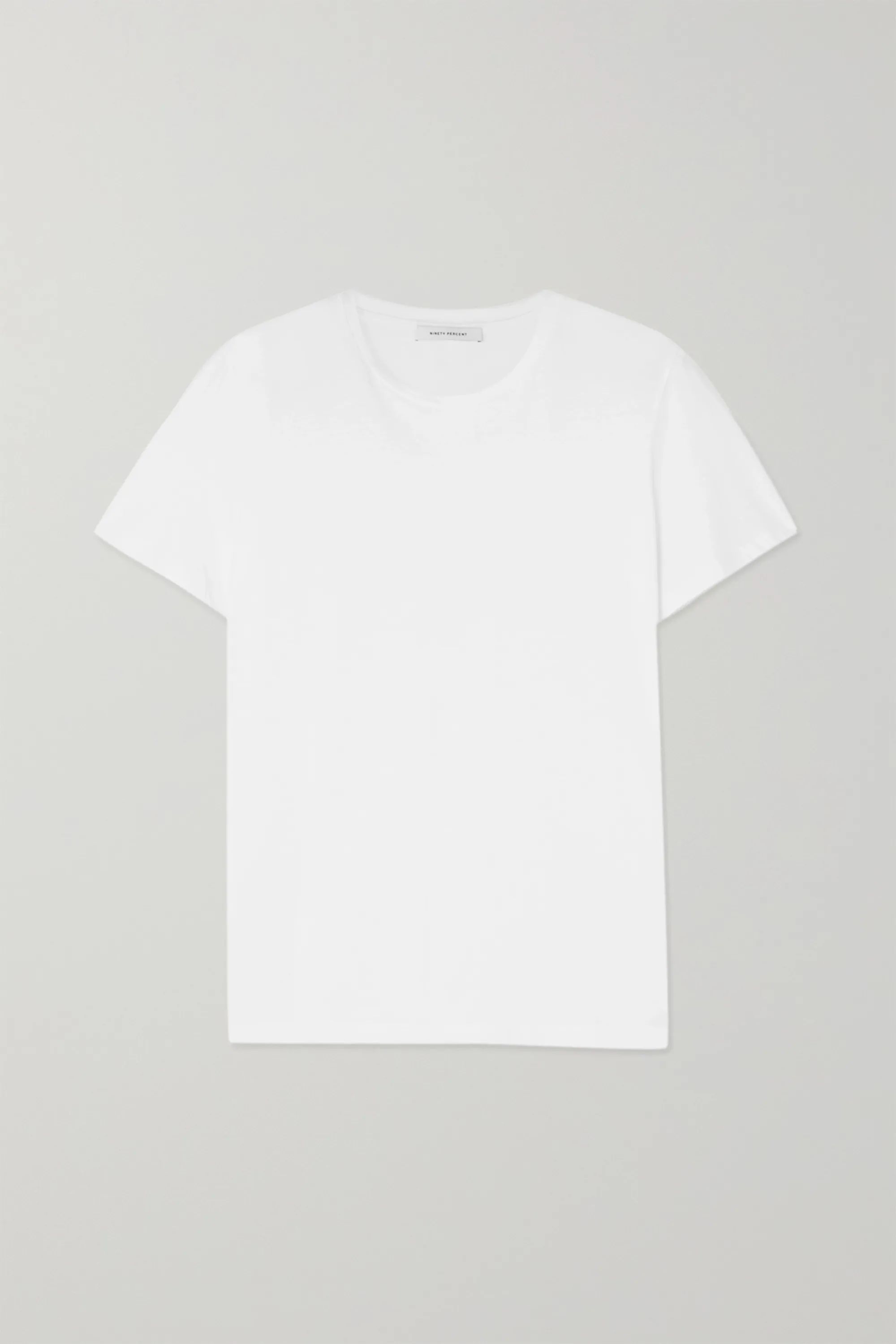 White + NET SUSTAIN Jenna organic cotton-jersey T-shirt | Ninety Percent | NET-A-PORTER | NET-A-PORTER (UK & EU)
