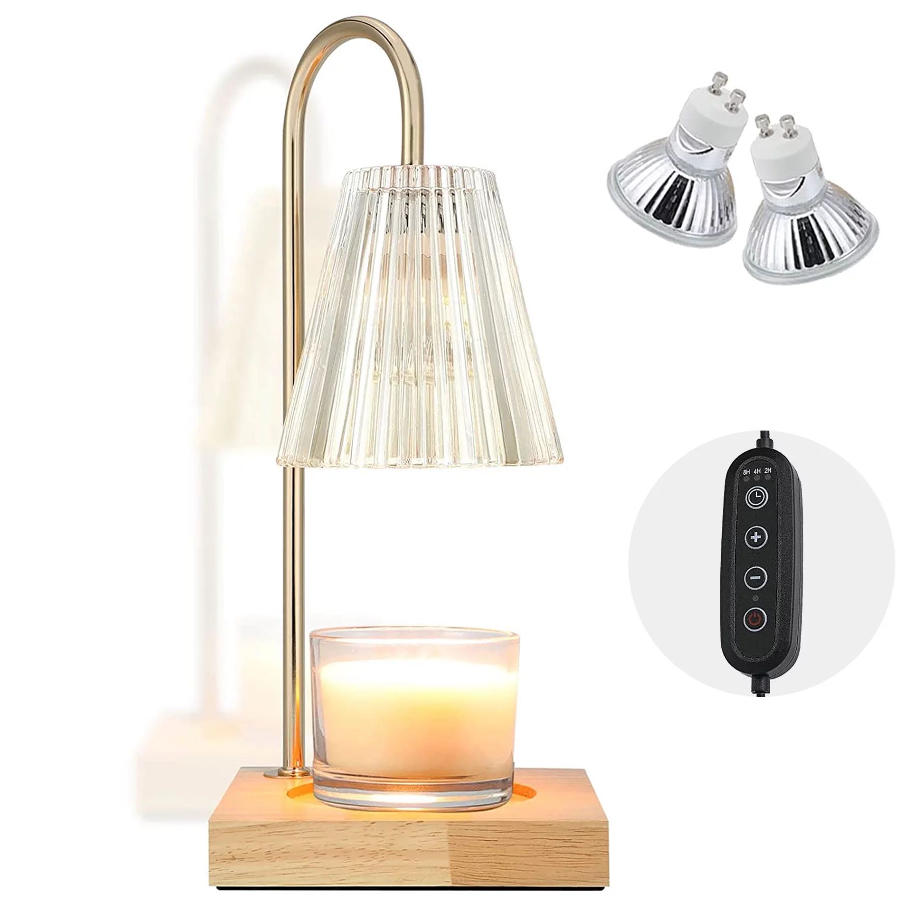 Candle Wax Warmer Lamp with 2 Bulbs, Electric Candle Lamp, Dimmable Candle Melter, Top-Down Candl... | Walmart (US)