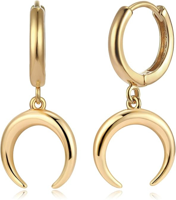 MYEARS Women Gold Huggie Hoop Earrings Dangle Drop 14K Gold Filled Small Boho Beach Simple Delica... | Amazon (US)