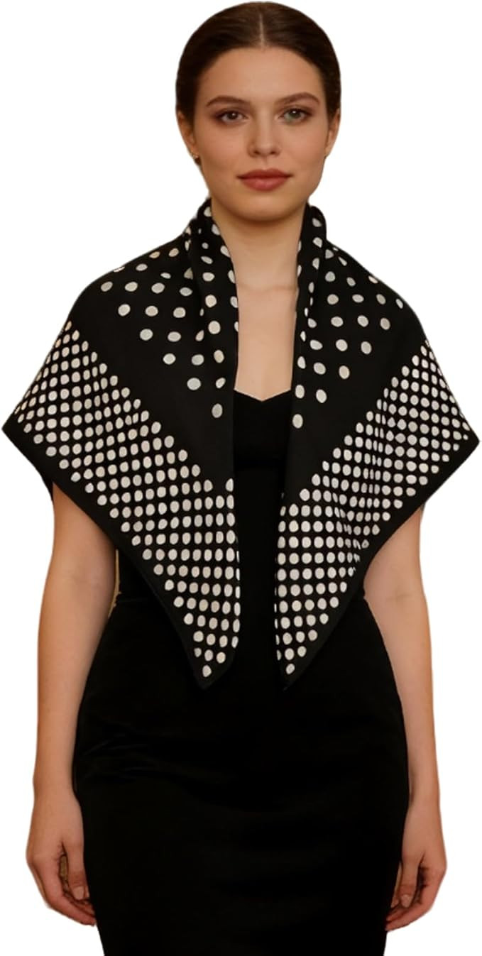 35" Head Scarf Large Square Scarf Like Cotton Hairscarf Fashion Scarves Bandana Night Sleeping Wr... | Amazon (US)