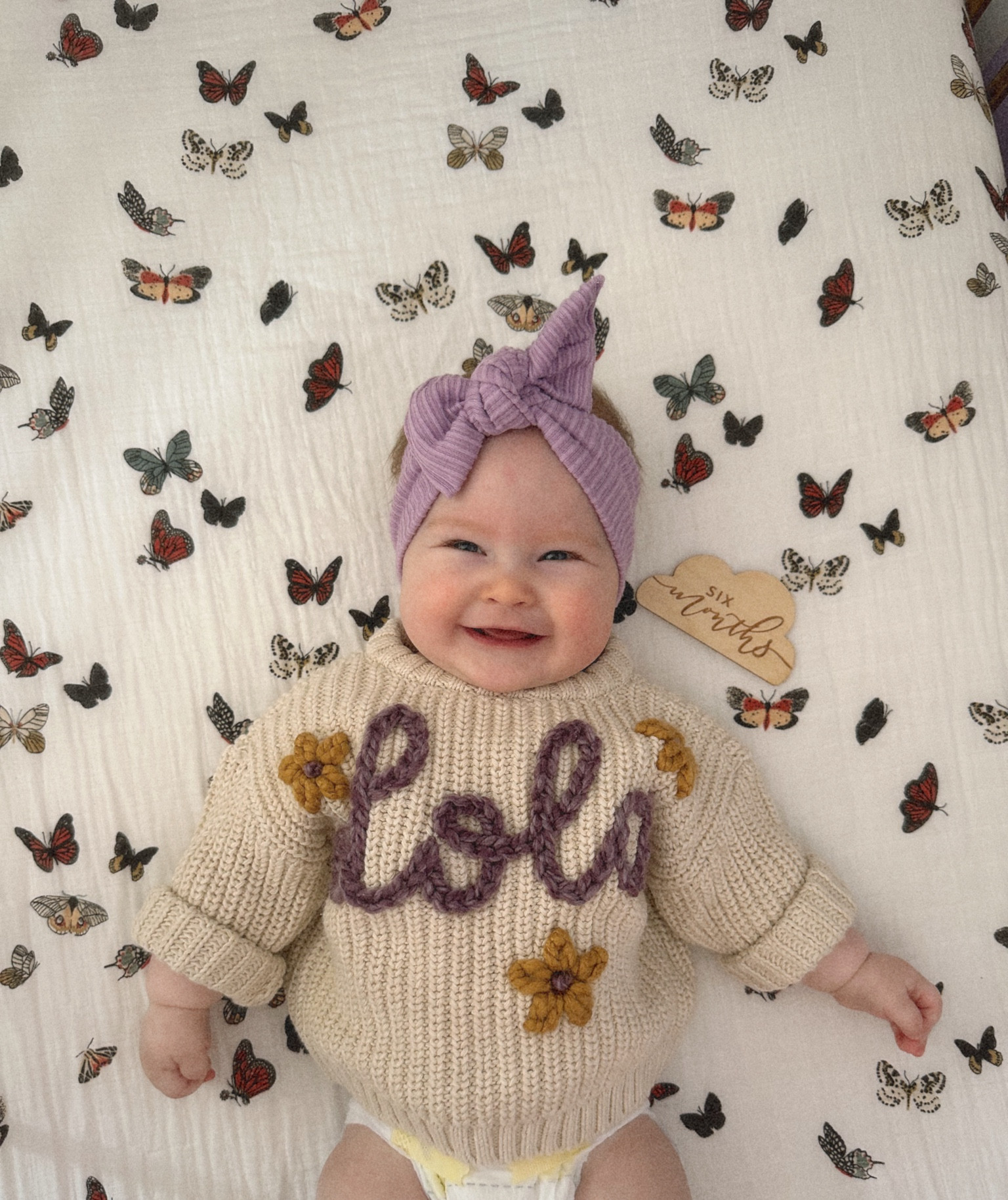 Still in love with this personalized name sweater that we used for her newborn name announcement 🥰 she’s wearing a 3-6!

#LTKkids #LTKfamily #LTKbaby