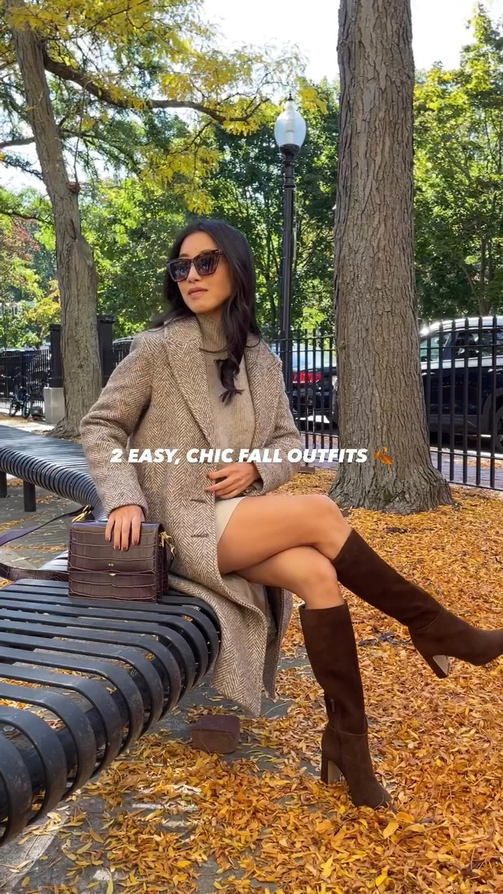 abercrombie 20% off all sweaters and sweatshirts + 15% off everything else. Use code AFJEAN for a stackable 15% off!  

Look 1:
• Funnel neck sweater xxs, looser relaxed fit 

• mini skort xxs - comes in several colors and patterns. White shows wrinkles more than the dark colors which I would recommend instead  

• Brown herringbone wool coat xxs petite, TTS. thicker with full lining 

• old boots, the Sam Edelman linked is super similar (I own them in another color) but with a 1” higher shaft 

• JW Pei Amazon bag 

• Nordstrom BP sunglasses 

Look 2: 
• 90s relaxed jeans in Extra Short. These fit true to size I am usually a 24 waist in these jeans but sized up to 25 after gaining a little weight.

#LTKFindsUnder100 #LTKSeasonal #LTKWorkwear