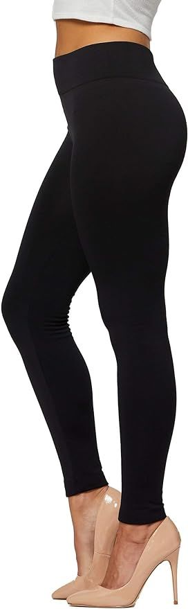 Premium Women's Fleece Lined Leggings - High Waist - Regular and Plus Size - 20+ Colors | Amazon (US)