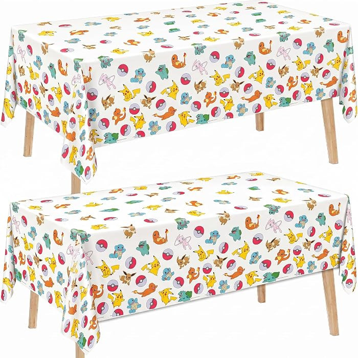 Unique Pokemon Table Cloth 2-Pack | Pokemon Birthday Decorations for Party | Officially Licensed ... | Amazon (US)
