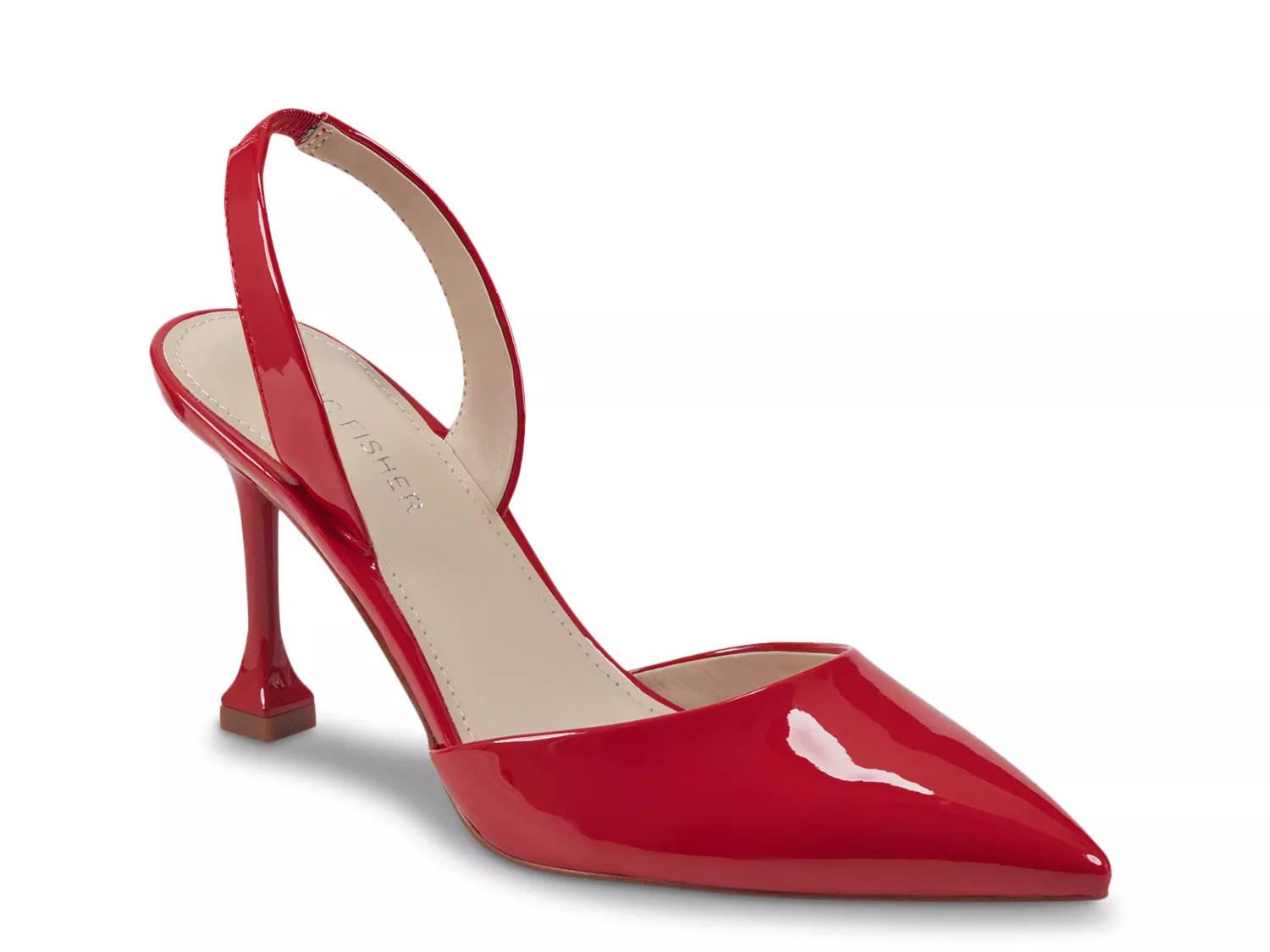 Marc Fisher Hadya Pump | Women's | Red Patent Synthetic | Size 9.5 | Heels | Pumps | Slingback | DSW