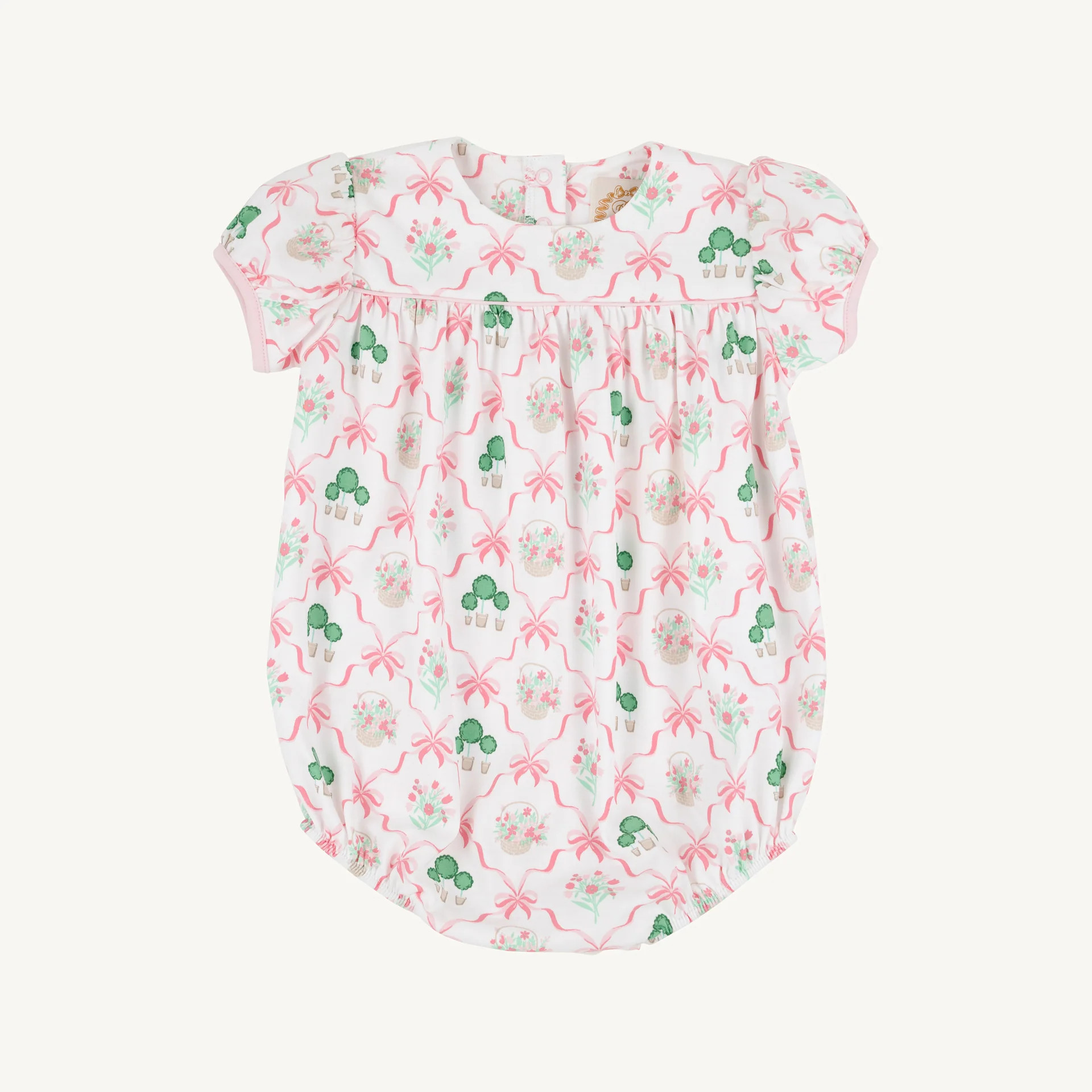 Blythe Bubble - Boxwoods & Bows with Palm Beach Pink | The Beaufort Bonnet Company