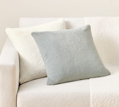 Double Faced Rabbit Faux Fur Pillow Cover, 20" | Pottery Barn (US)