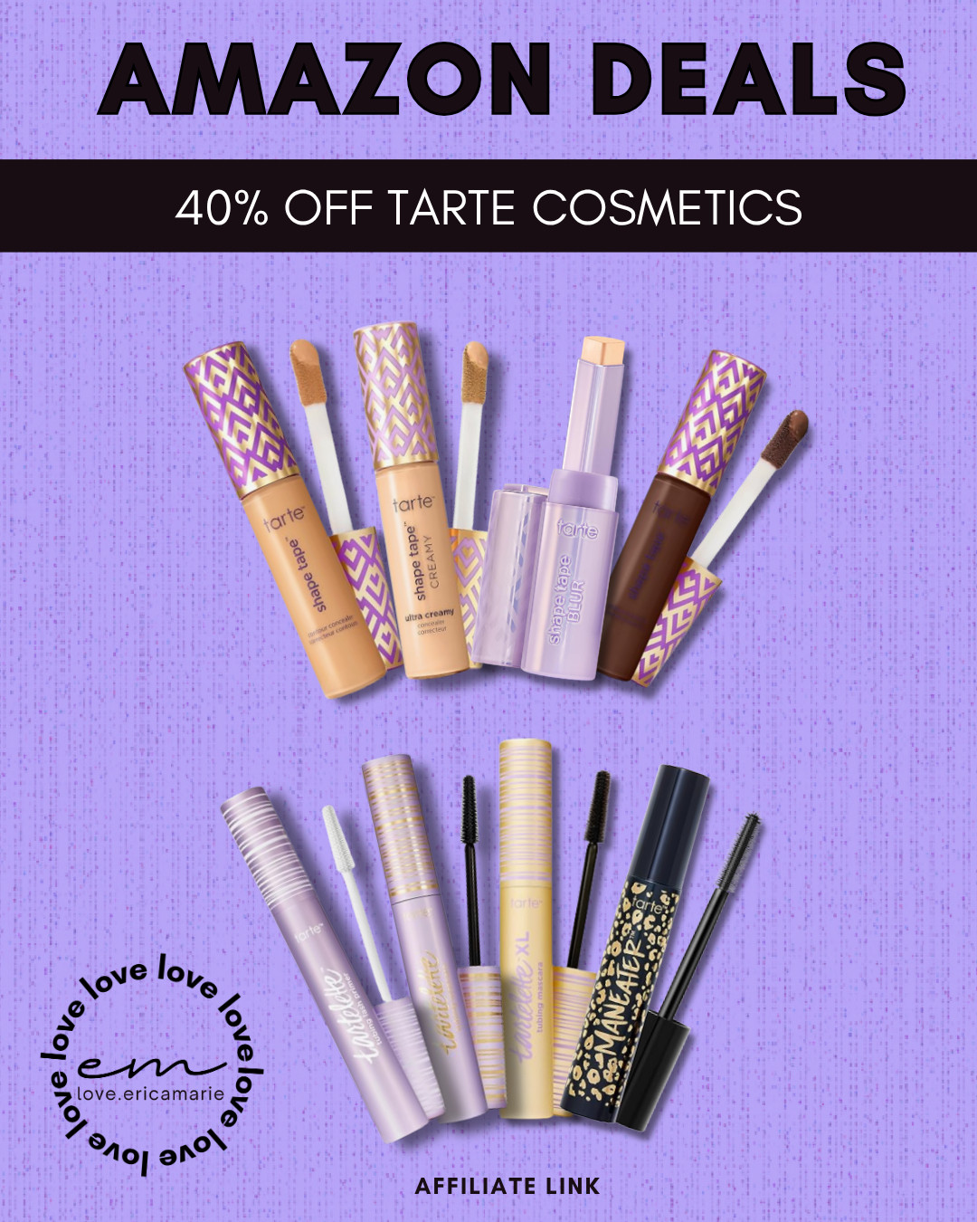 Shop Tarte Cosmetics on sale for up to 40% off. Save on popular makeup and beauty favorites, including foundation, concealer, mascara, eyeshadow, and skincare essentials. Whether you're restocking your everyday products or trying something new, now is a great time to save on Tarte beauty finds. 

 #LTKselfcare #LTKSaleAlert #LTKBeauty