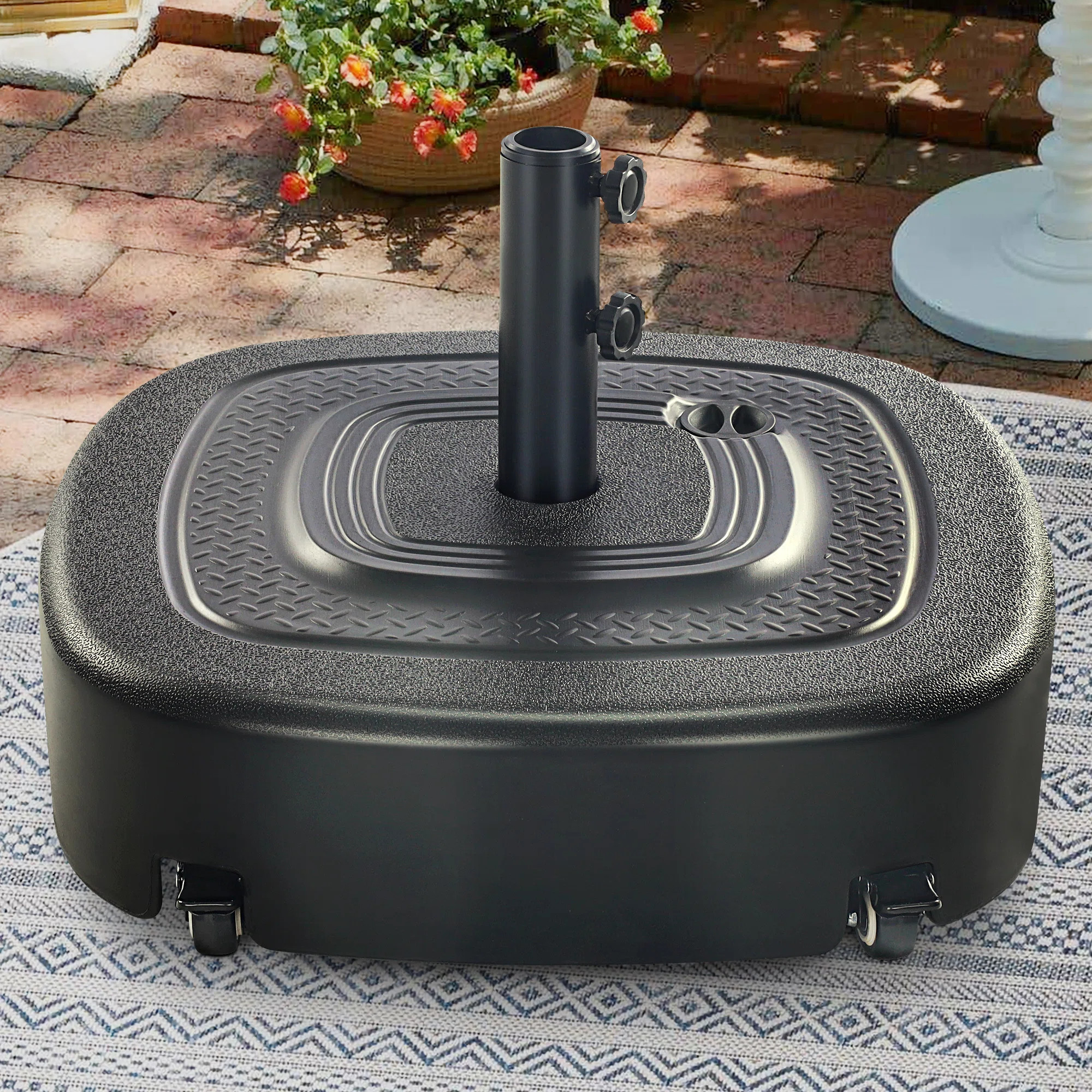 Ladanian Plastic Mobile Free Standing Base with 4 Wheels and 2 Locks | Wayfair North America