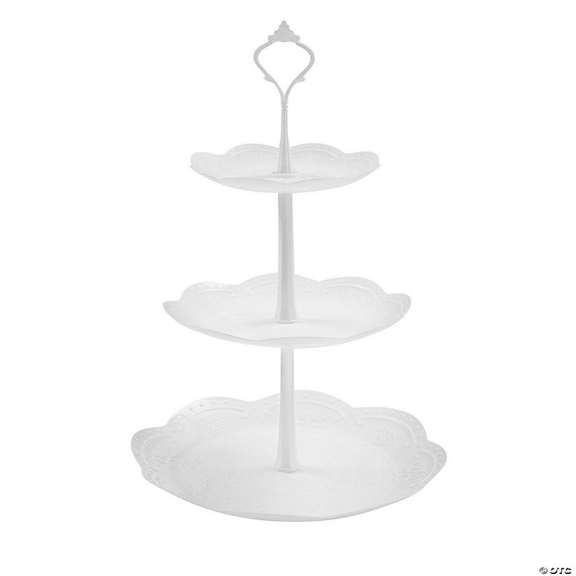 White Tiered Treat Stand | Oriental Trading Company