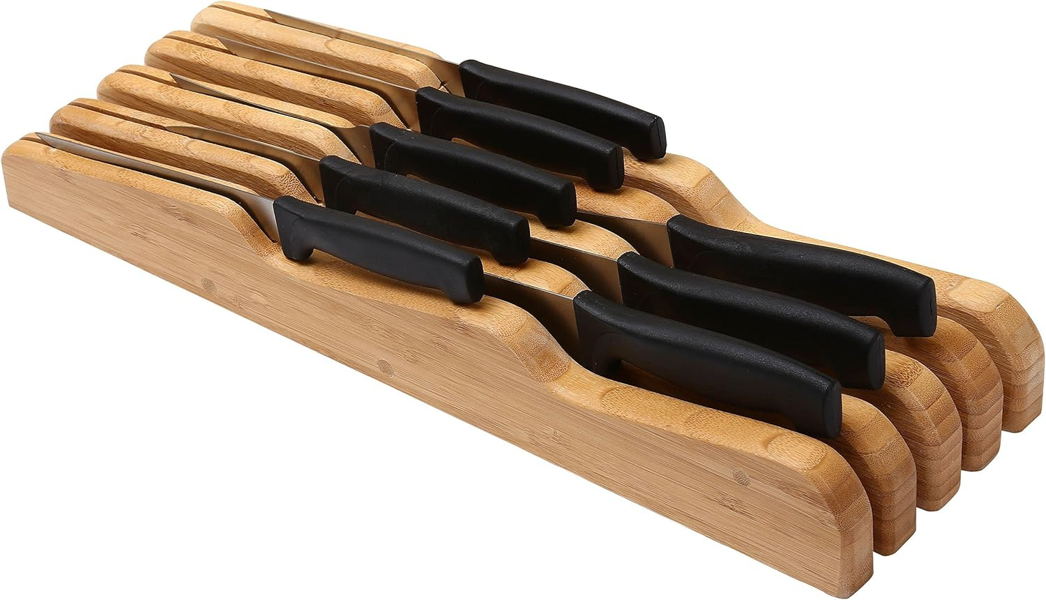 YBM Home in Drawer Bamboo Kitchen Knife Storage Block, Knife Organizer and Holder 317 | Amazon (US)