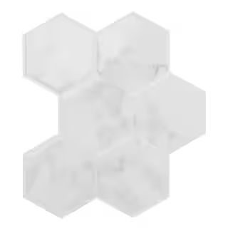 smart tiles Hexa Yule 9.56 in. x 10.61 in. Vinyl Grey Peel and Stick Decorative Kitchen and Bathr... | The Home Depot