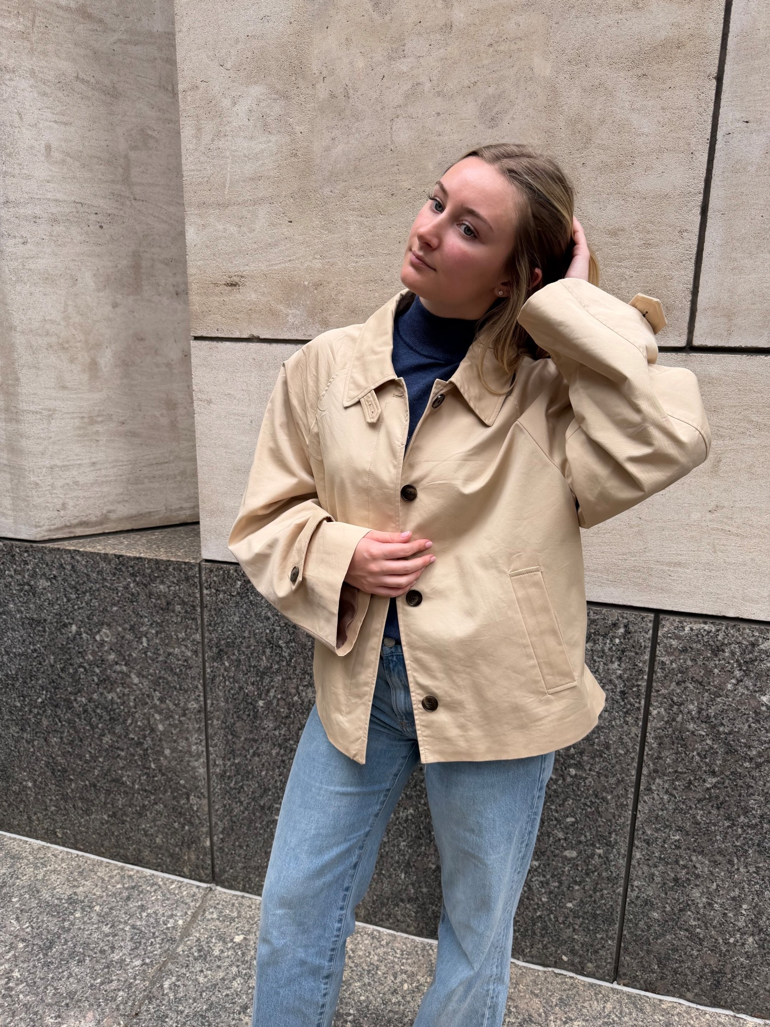 My intern today in this jacket - and we ran into a very chic women who just bought the exact same one! Seems everyone loves it🤍

#LTKgrwm #LTKootd