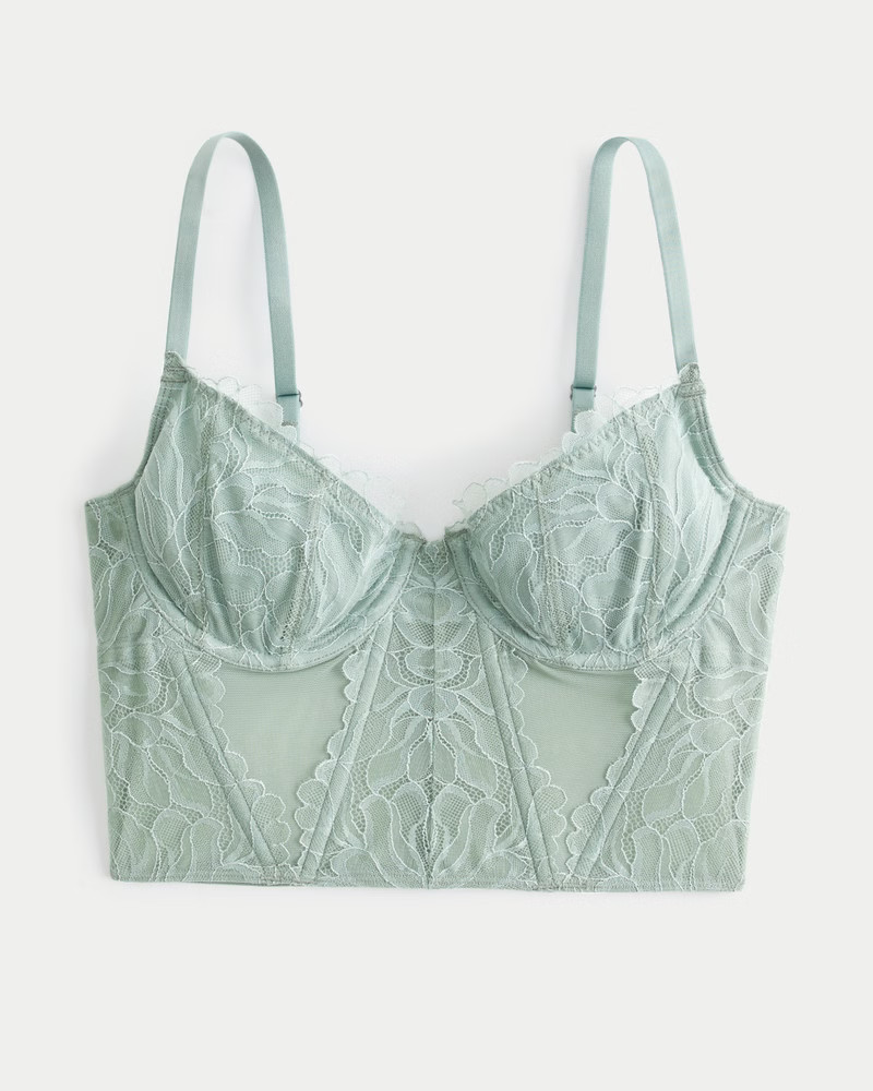 Gilly Hicks Lace + Mesh Bustier | Hollister (US)