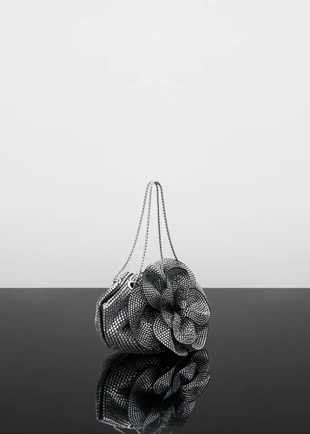 Rhinestone maxi-flower bag -  Women | Mango USA | MANGO (US)